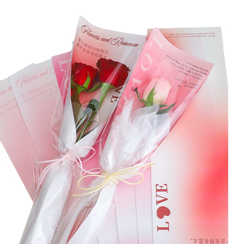 Flores en busca de rimas de papel de embalaje Ramo de flores de alto nivel grueso bolsa de embalaje de flores individuales horticultura bolsa de embalaje de flores de bricolaje