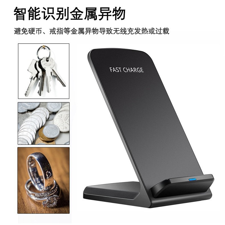 Comercio exterior de escritorio vertical 15W cargador inalámbrico portátil plegable portátil de carga rápida soporte de teléfono móvil al por mayor