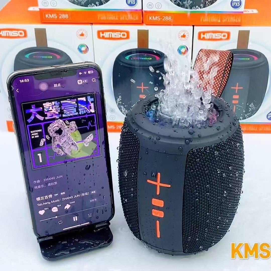 Nuevo comercio exterior transfronterizo altavoz inalámbrico bluetooth de alta potencia portátil subwoofer impermeable KMS - 288