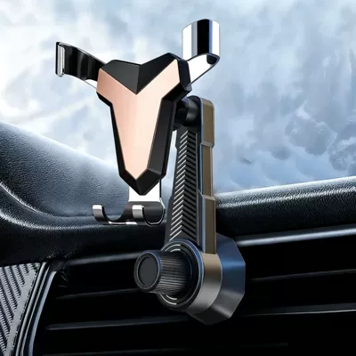 mobile phone bracket, Car phone holder - golden-little-king-kong-long-hook-clip