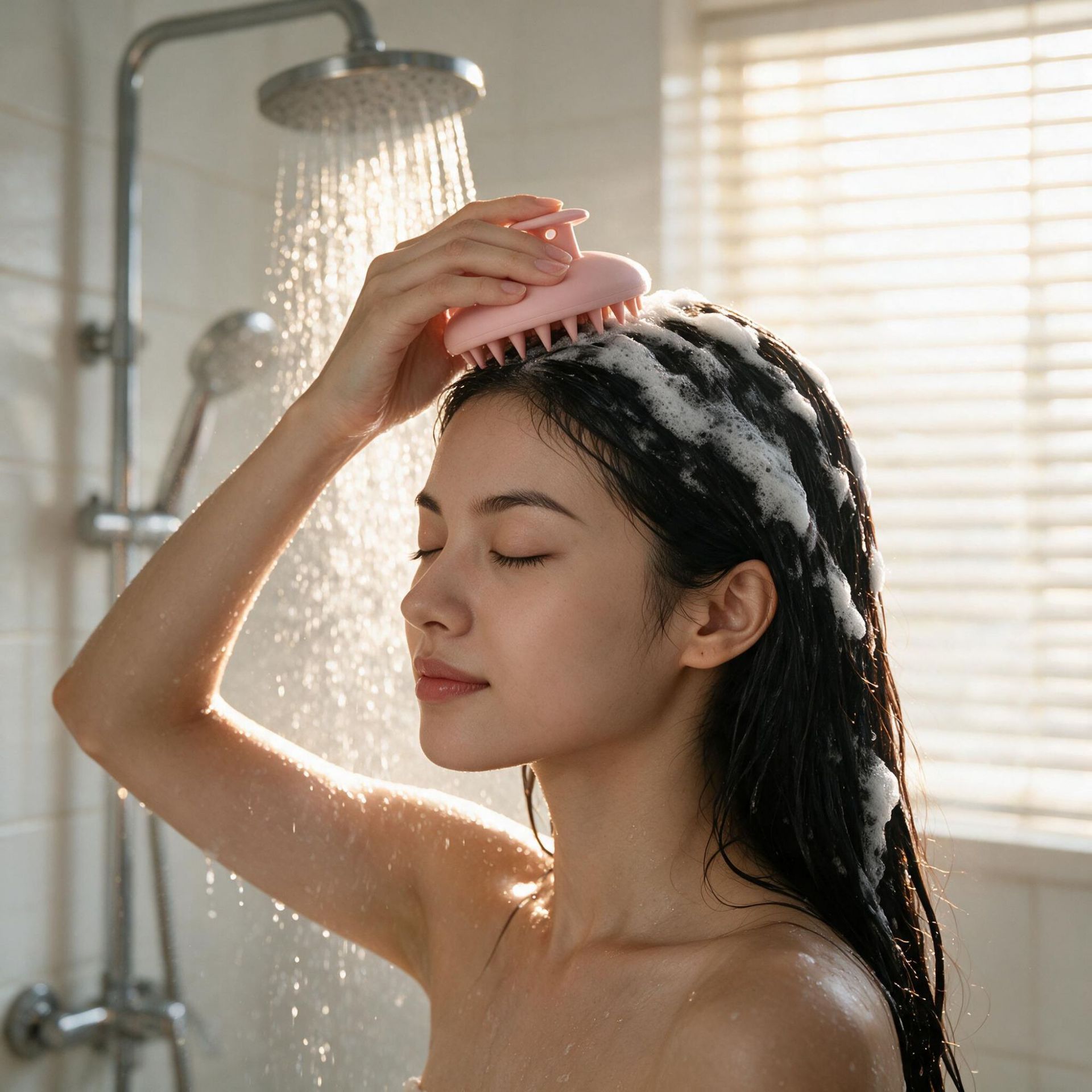 Silicone Scalp Massage Brush Head Cleaner Shampoo Comb Soft Baby Silicone Shampoo Brush Portable Hair Washing Tool
