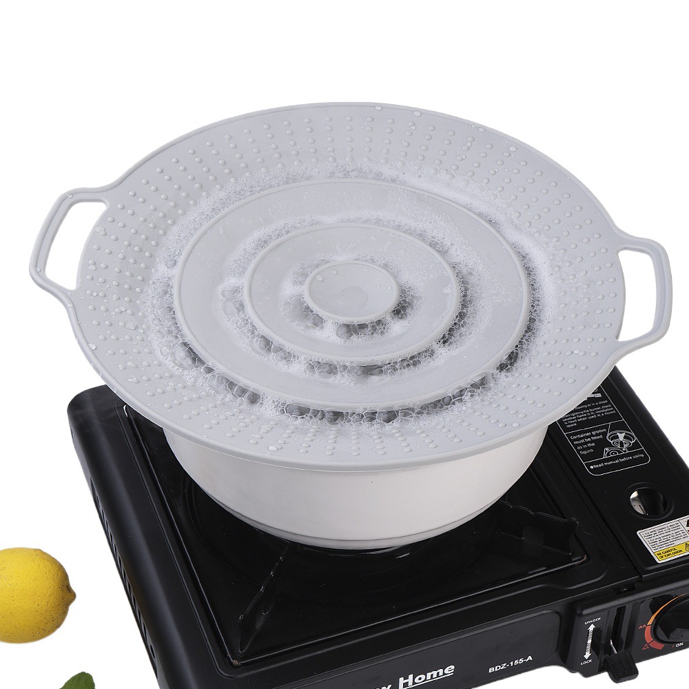 in stock Silicone Anti-overflow Pot Cover Porridge Anti-overflow Anti-splash Anti-boiling Thickened Sand Pot Cover Kitchen Silicone Preservation Cover