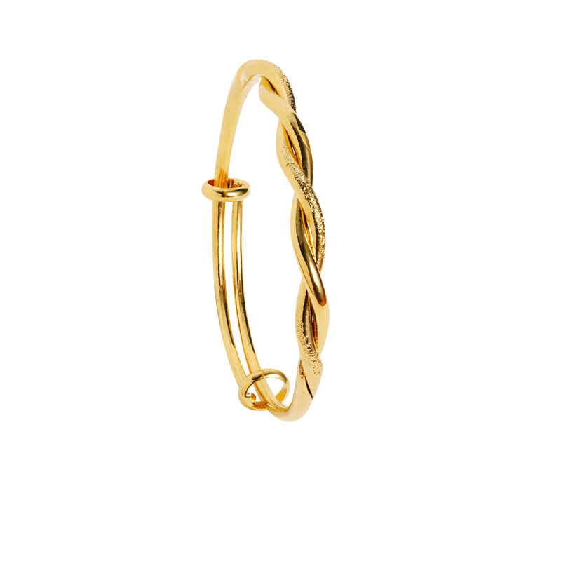 Antiguo método vietnamita oro de arena china torcido tejido brillante esmerilado pulsera de empuje temperamento simple joyas de alta calidad