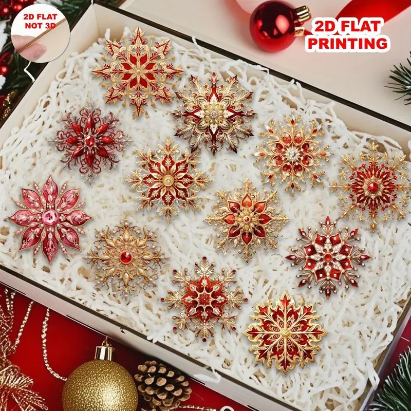 Cross-Border New Product Christmas Wooden Ornaments Retro Exquisite Snowflake Christmas Tree Party Decoration Supplies Creative Wooden