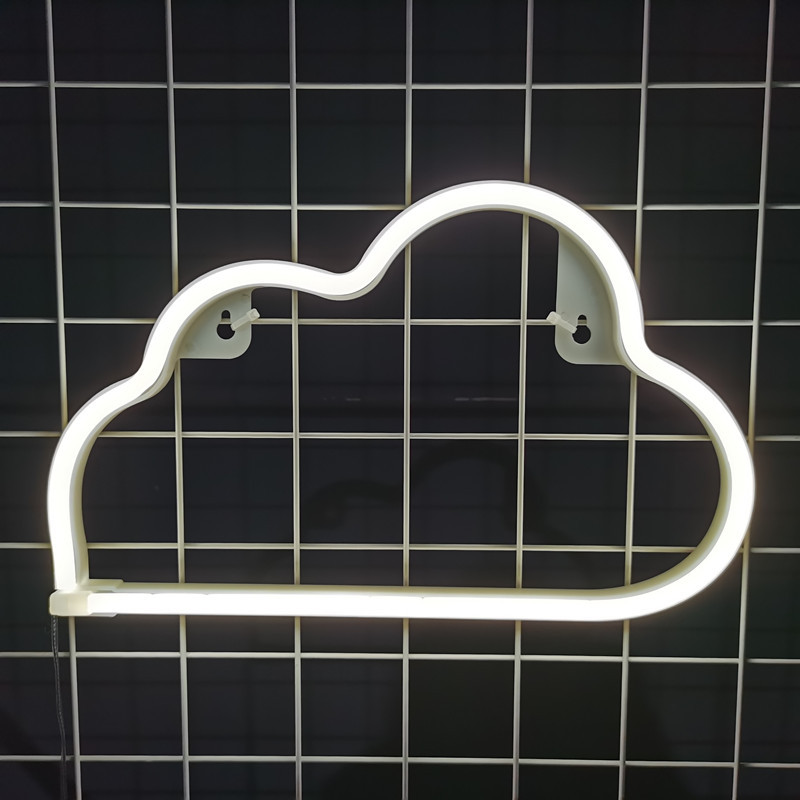 En stock LED nube luz de neón luz de modelado luz de noche Internet celebridad habitación decoración colgante de pared atmósfera creativa diseño de luz
