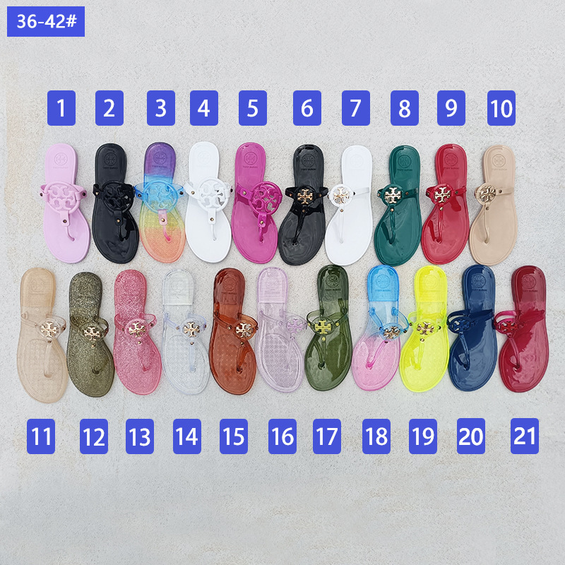 tb flip flops women's shoes new crystal jelly shoes European and American Southeast Asian foreign trade Beach wholesale sandals slippers