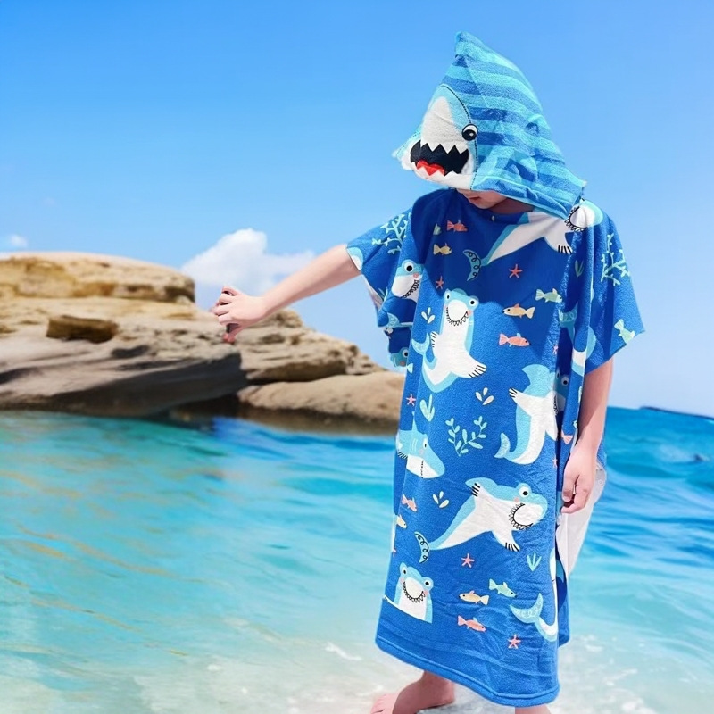 Children's Bath Towel Hooded Poncho Bathrobe Super Soft Wearable Baby Absorbent Towel for Boys and Girls Swimming Children's Bath Towel Hooded Poncho Bathrobe Super Soft Wearable Baby Absorbent Towel for Boys and Girls Swimming