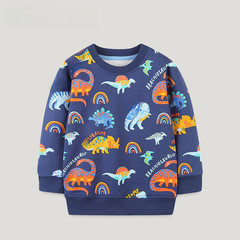 New Autumn Children's Sweatshirt European and American Style Boys' Sweatshirt with Knitted Print Long Sleeve Cartoon Cute Top 