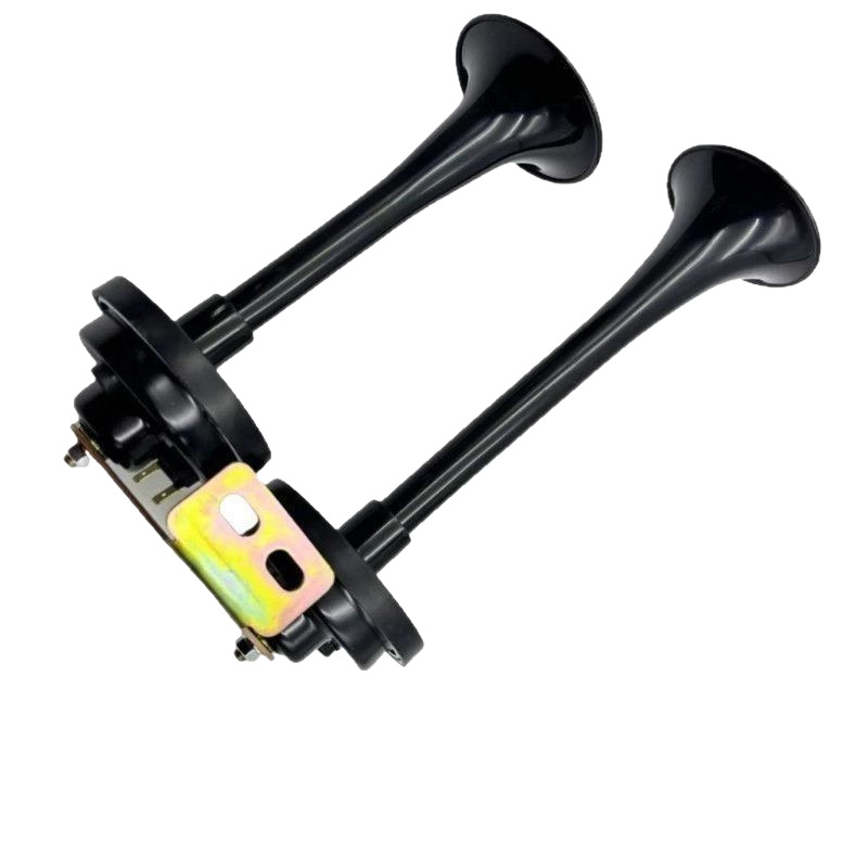 Bocina Eléctrica para Auto 12V/24V Doble Tubo de Acero de Manganeso