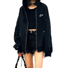 跨境重磅棉春秋季拉链开衫男女连帽卫衣休闲外套连帽潮牌钩子上衣