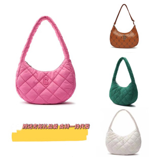 Korean ml Connected Quilted Cloud Bag, Fashionable and Versatile Shoulder Armpit Bag, Same Style Crossbody Bag for Men and Women, Multi-Flap Pocket Pants