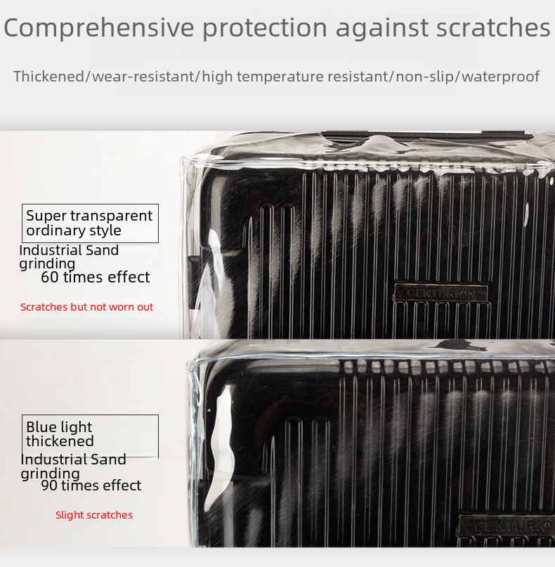 PVC transparent luggage case protective cover suitcase trolley case cover sports dust cover cross-border wholesale generation