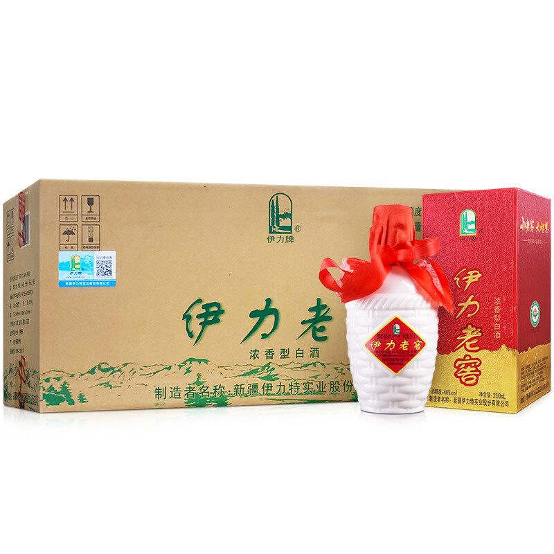 伊力老窖46度250ml整箱10瓶装浓香型酒 伊犁伊力特46度伊力小老窖