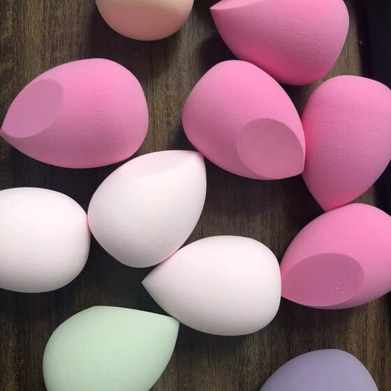 Factory direct high quality beauty makeup egg makeup egg olive cut air cushion powder puff face puff disposable makeup sponge