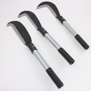 Factory direct supply outdoor garden manganese steel grinding-free agricultural sickle long handle chopping knife sickle agricultural supplies customization