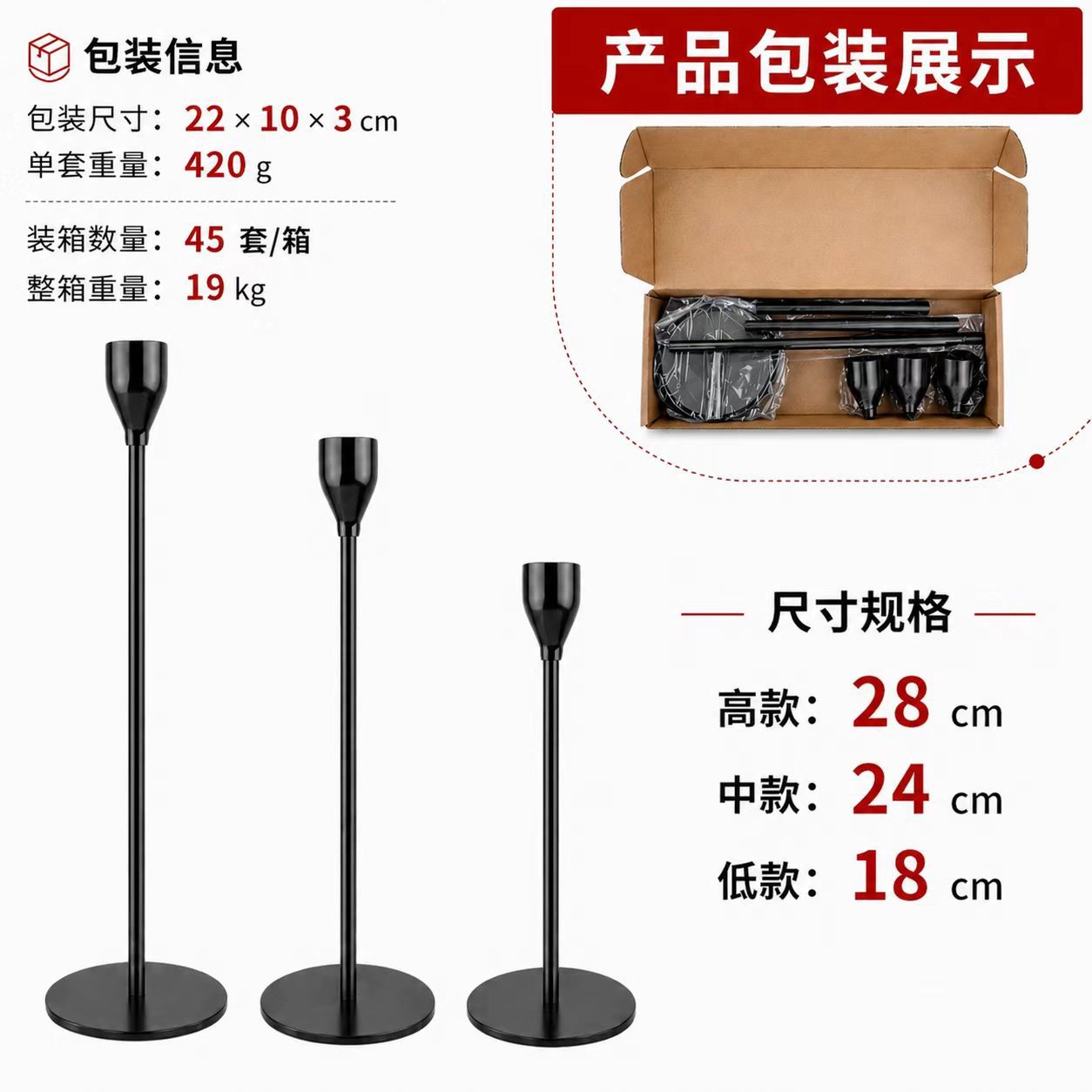 Amazon Hot Sale candelabros de hierro forjado europeo candelabros retro simple adornos candelabros de metal base oro