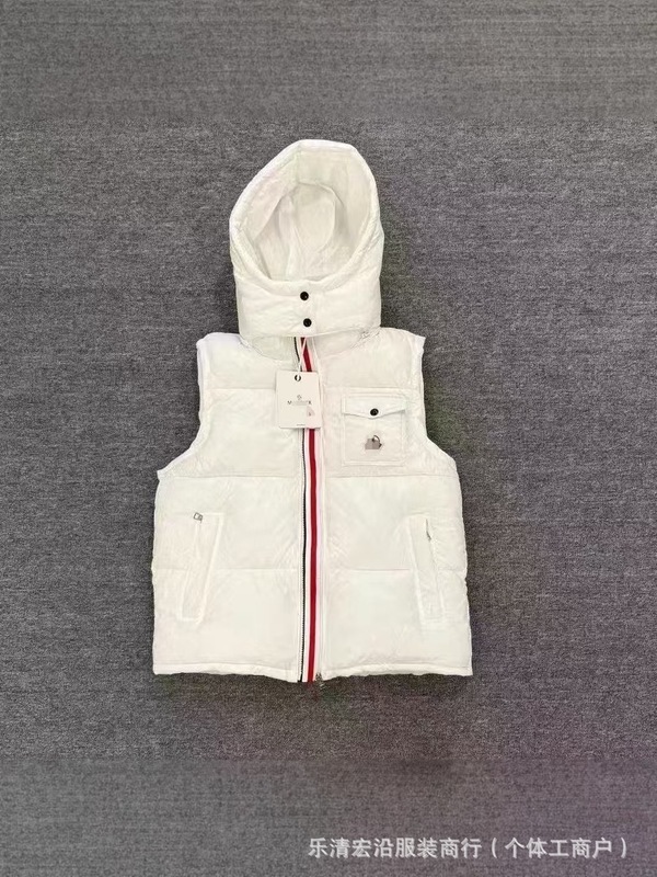 秋冬蒙家同款彩条棉服跨境坎肩棉衣可拆连帽马甲男女情侣亮面背心|undefined