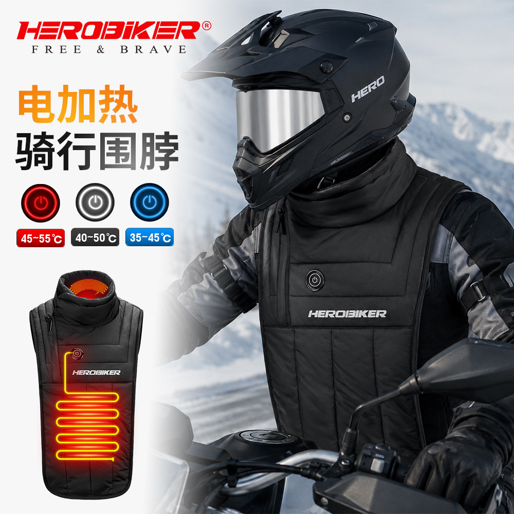 Cuello de calentamiento motocicleta ciclismo chaleco térmico de invierno protección contra el frío y el viento al aire libre bufanda ciclismo ropa térmica contra el viento image 1