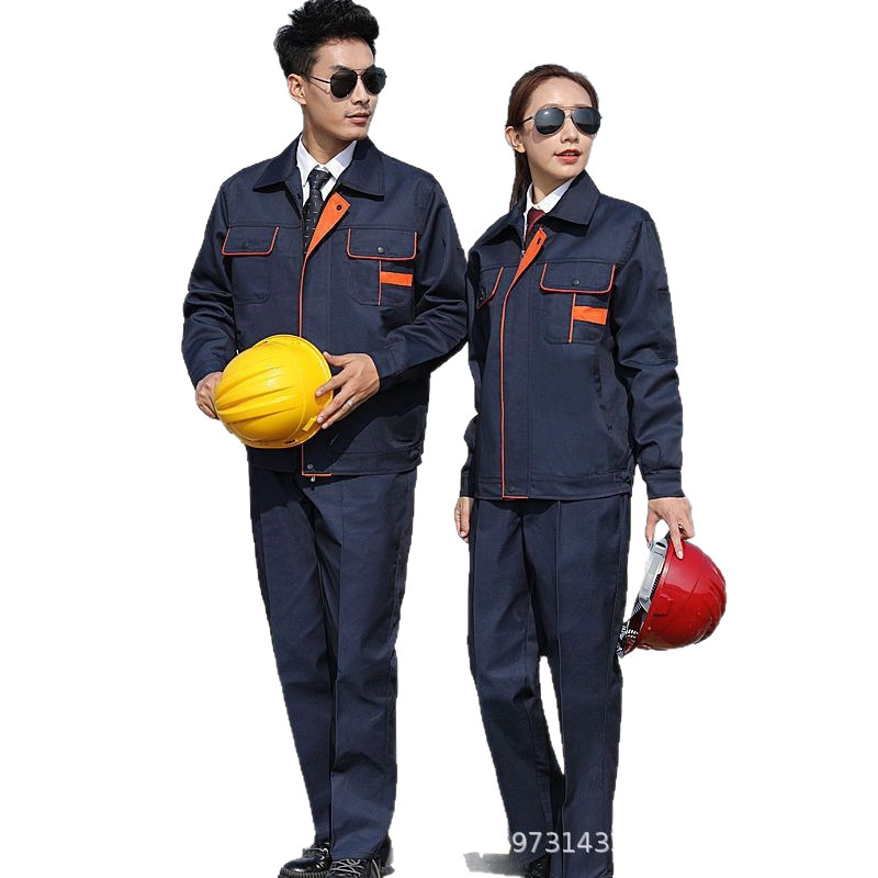劳保工作服春秋橘块套装上衣工地工厂车间汽修批发印字刺绣劳保服|undefined