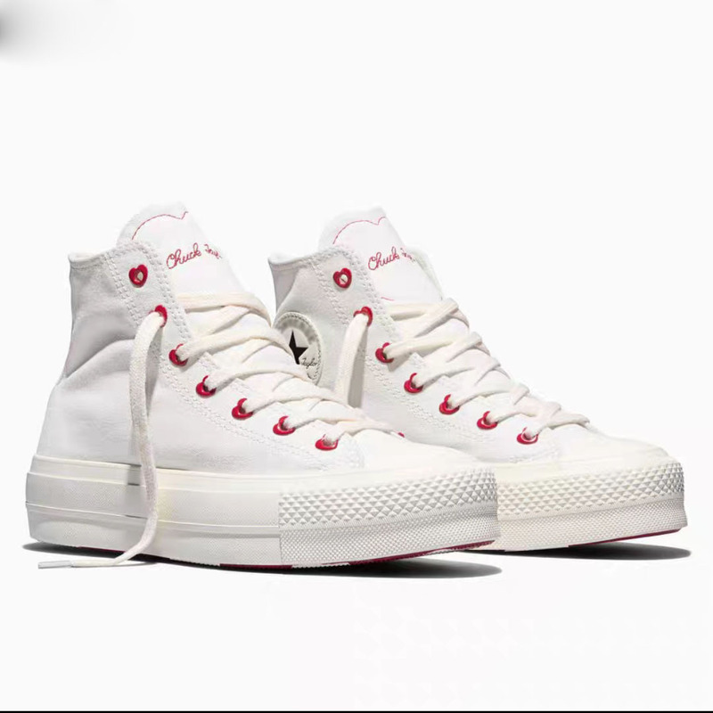 Meiqi Converse All Star Lift New Spring Product Valentine's Day Love-Themed Thick-Soled Height-Increasing Canvas Shoes A19058C Meiqi Converse All Star Lift New Spring Product Valentine's Day Love-Themed Thick-Soled Height-Increasing Canvas Shoes A19058C
