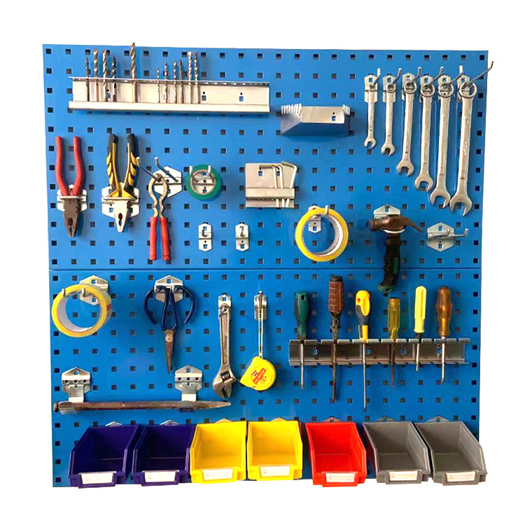 구멍 보드 후크 도구 벽 사각형 구멍 교수형 보드 도구 랙 하드웨어 도구 랙 랙 자동 수리 저장 디스플레이 랙