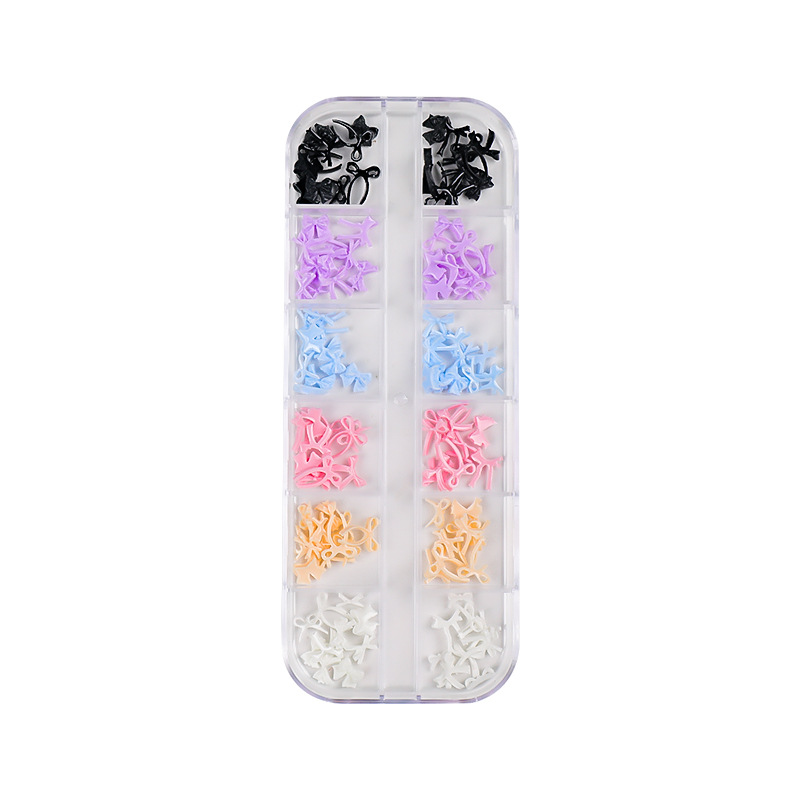 Nuevas joyas de uñas de 12 cuadros de celebridades de Internet, lazo, serpentina, uñas, accesorios de uñas de lujo ligero francés, venta al por mayor transfronteriza image 6