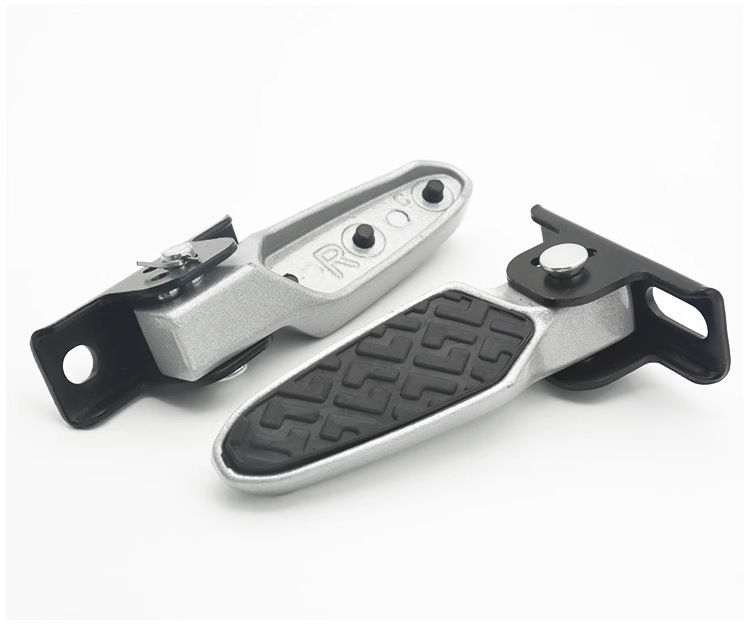 New National Standard Modified Footrest Pedal for Electric Scooter, Aluminum Alloy Foldable Rear Footrest for Electric Bike