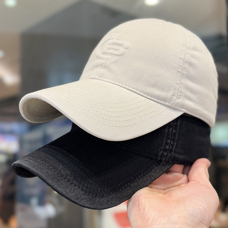 Sombrero de cabeza grande, gorra de lengua de goma, gorra de primavera y otoño para mujeres, sombrero de sombrero de béisbol en línea coreano