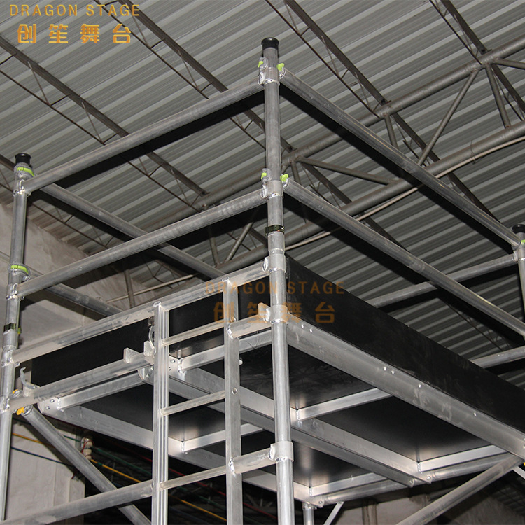 创笙custom款可移动脚手架 铝合金带梯公寓别墅佛山厂家双宽斜爬