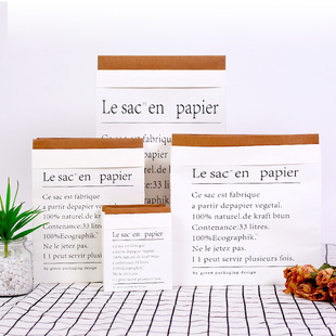 Spot Ins Popular Fresh Paper Bag Cowhide Storage Mini Paper Bag Double Layer Thickeneded Scandinavian Style Dried Flower Paper Bag