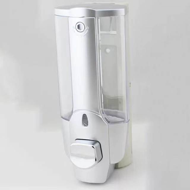 Wall-Mounted Single-Head Manual Soap Dispenser for Hand Soap, Facial Cleanser, and Dishwashing Liquid, with Press-To-Dispense Feature, Made of Abs Material