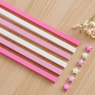 Stacked Gradient Color DIY Special Wishing Bottle Star Origami Printed Five-Pointed Star Lucky Creative Cartoon Handmade Paper Strips