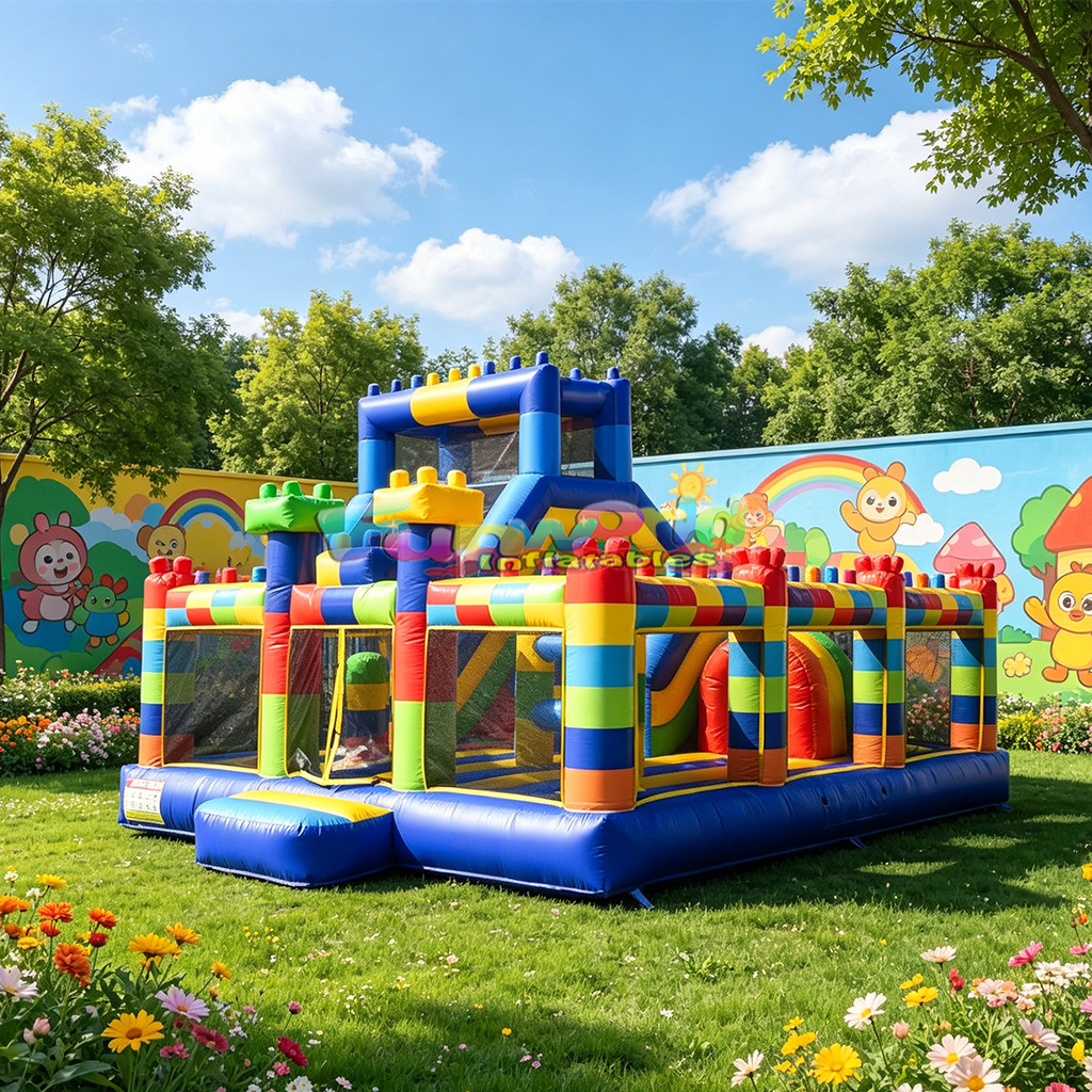 Nuevo castillo inflable al aire libre gran plaza cabina infláble slide centro comercial comercio exterior niños cama de salto