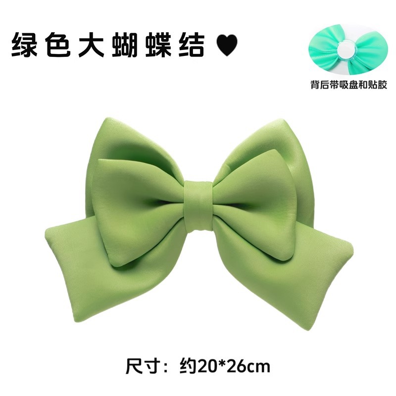 Auto Parts and Accessories, Motuoche Electric Car Decoration - avocado-green-27cm-bow