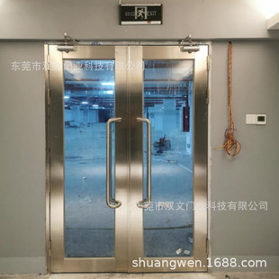 Garage Stainless Steel Glass Fire Door 304 Stainless Steel Glass Black Titanium Stainless Steel Glass Fire Door