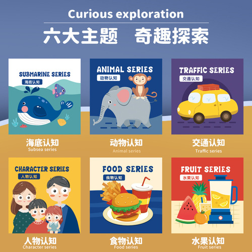 Baby Cloth Book for 3-6 Month Babies, Tear-Proof, Chewable, 3D Cognitive, Sound-Enabled, for 0-1 Year Old Children, Early Education, Developmental Toy