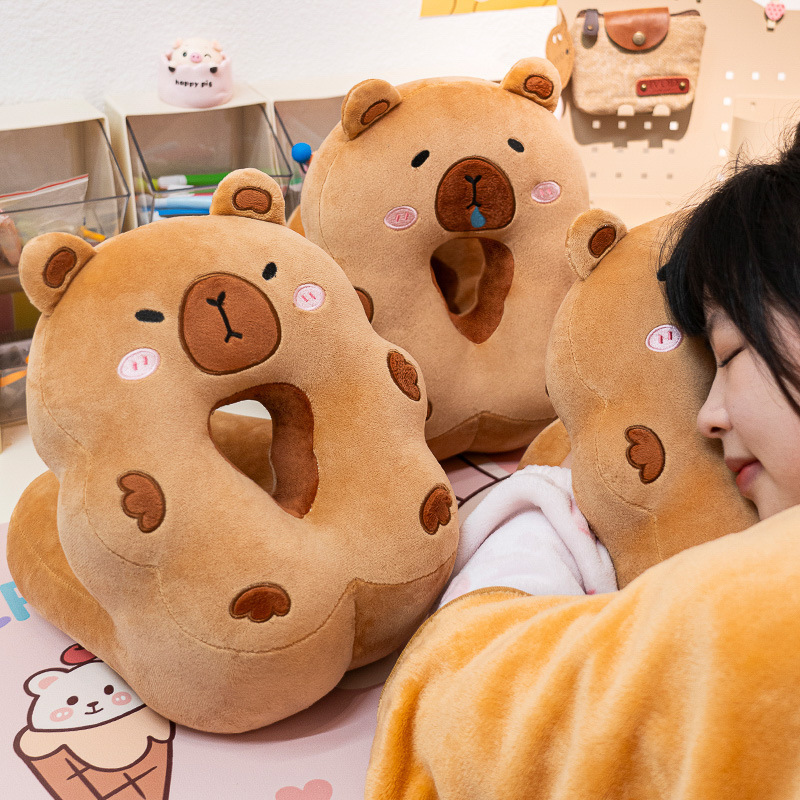 卡皮巴拉午睡枕趴睡枕小学生办公室睡觉神器儿童桌子午休枕头抱枕|undefined
