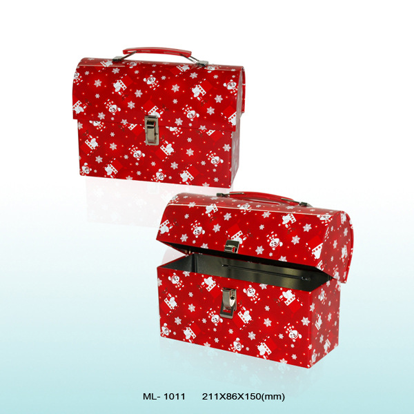 马口铁盒定制 源头厂家 优惠供应精美马口铁屋形储物罐手挽罐