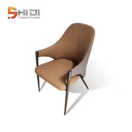 轻奢极简家用餐椅客厅简约凳子高端桌椅咖啡厅酒店洽谈铁艺椅子