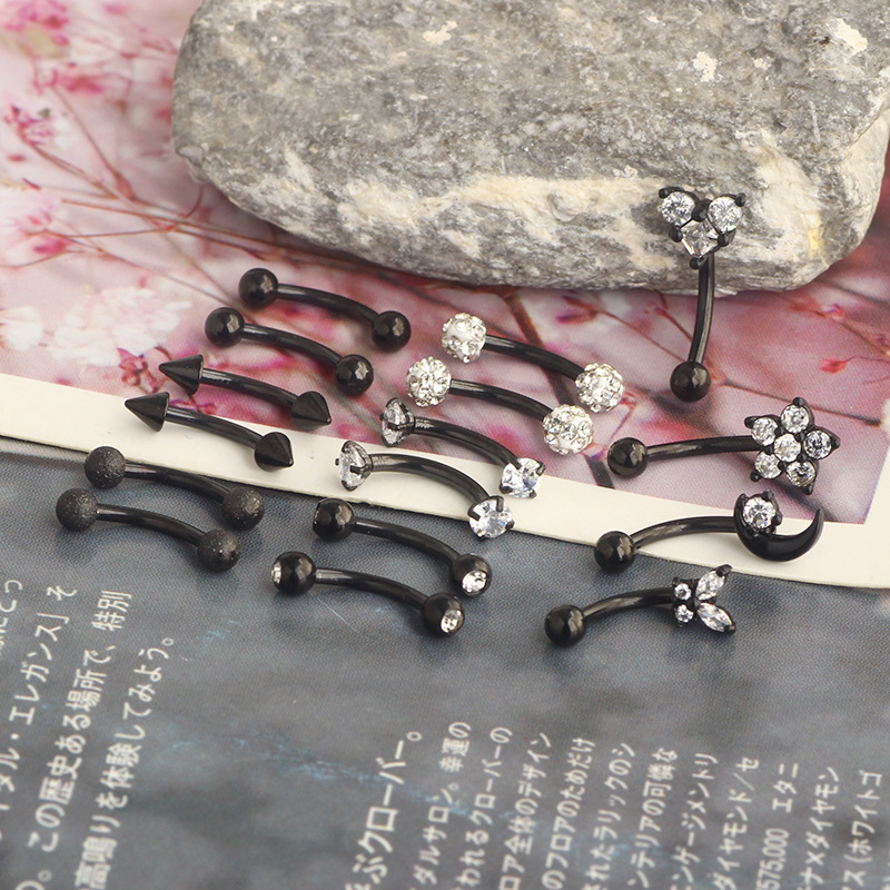 Labret piercing jewelry detail image