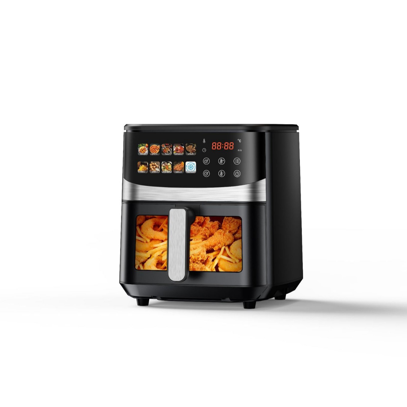 2026新款家用空气炸锅上下加热可视智能触控跨境电炸锅airfryer