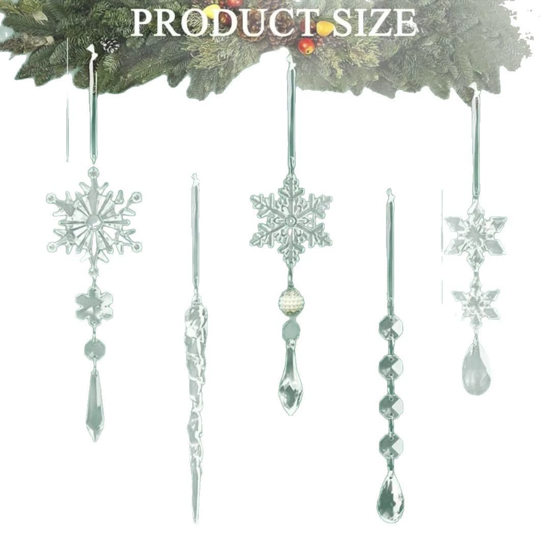 梓诚 Christmas transparent acrylic decorations, 2023 collection, with snowflakes