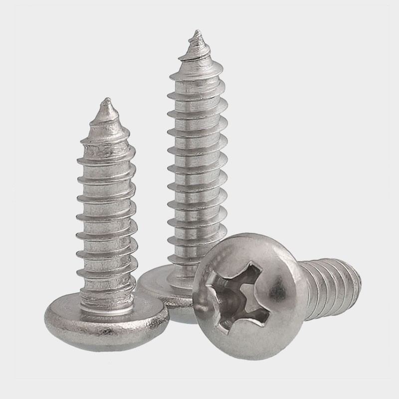 M2-M8厂家304不锈钢十字自攻螺丝圆头/盘十字自攻螺丝尖头木螺钉