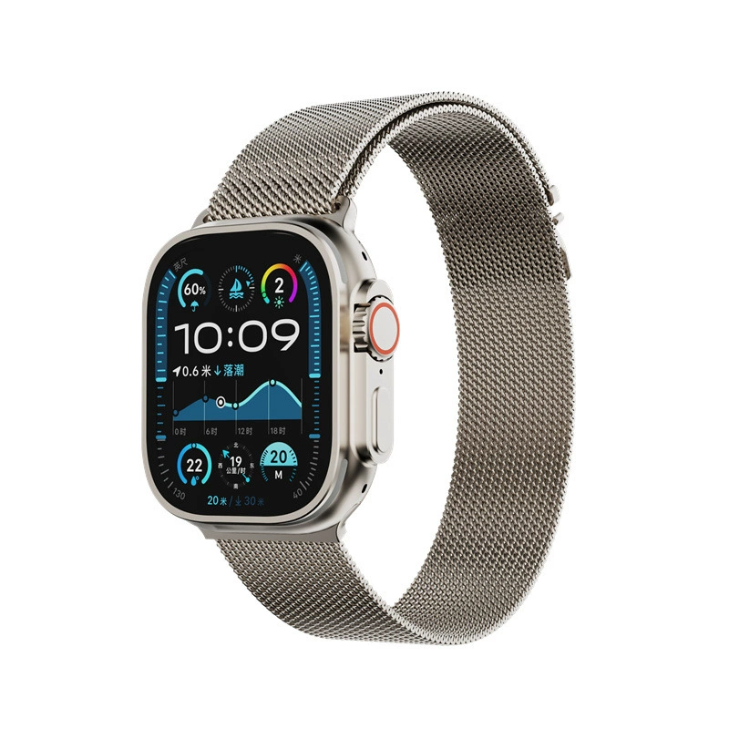 Ремешок для Apple Watch (подходит для Apple Watch 10/8/7/6/SE), титановый миланский ремешок для модификации