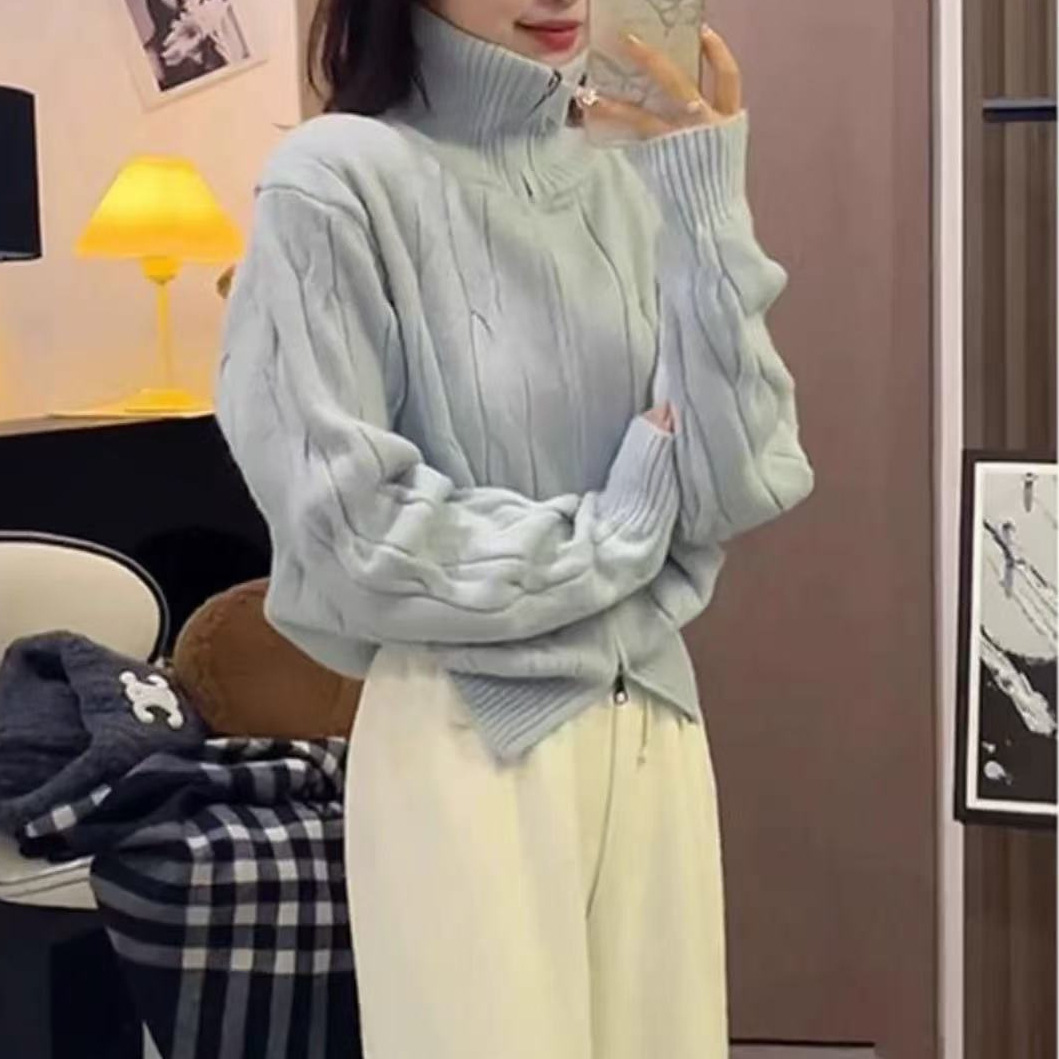 Design elegant sweater with zipper