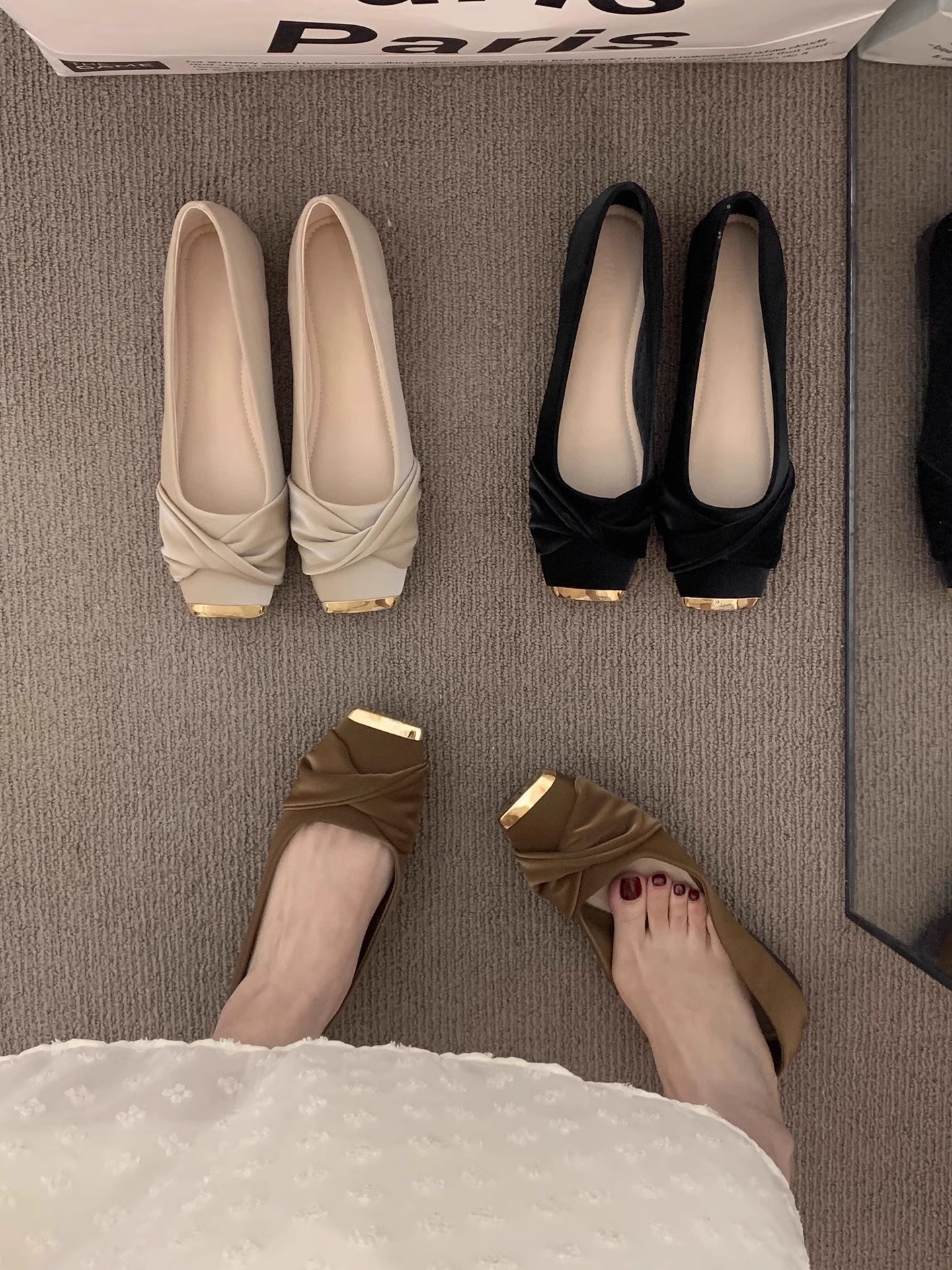 Flat Elegant Gentle High-End Commuter Shoes For Women 2025 New Spring French Square Toe Mary Jane Loafers_vogvips.com