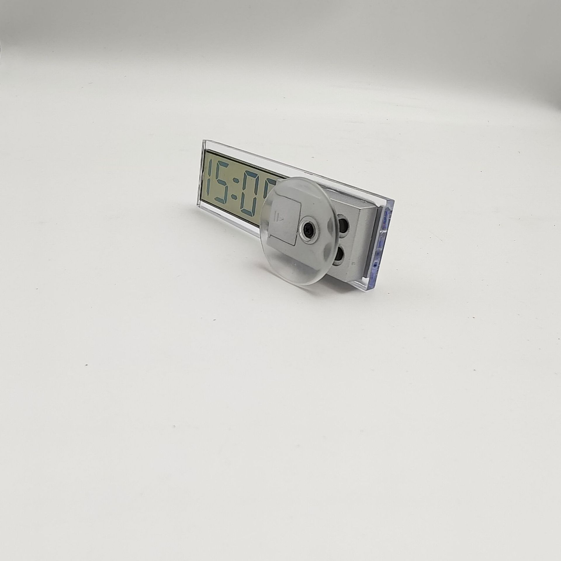 Suction Cup Electronic Clock for Display, Glass Time Display, Car Accessories, LCD Car Electronic Clock, Thermometer Display