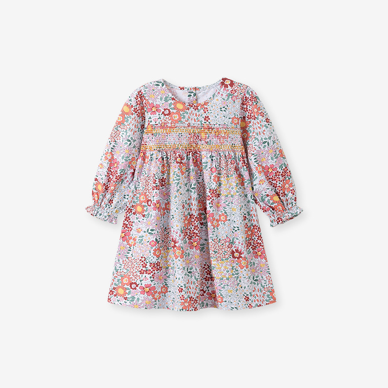 Little maven vestido de otoño para niñas europeas y americanas transfronterizas vestido de niños lindo falda de algodón de manga larga para niños cabello de una pieza image 7