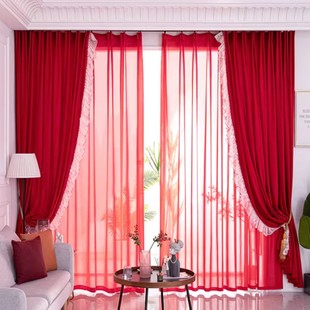 2025 New Model 1Pc Velvet Edge Gauze Curtain for Living Room and Bedroom Decoration, Personalized Decorative Rod Curtain