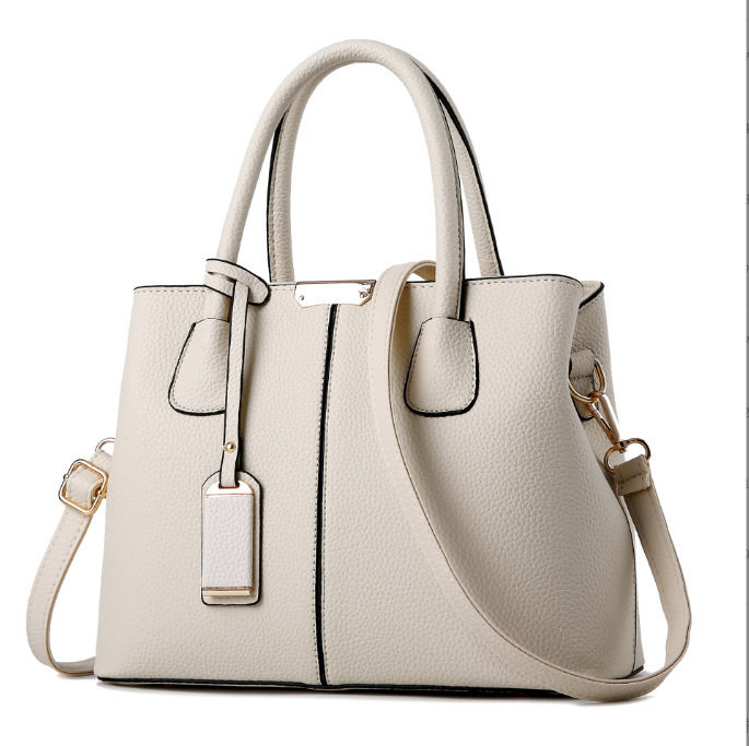Bolso Tote de Hombro Combinado de PU de gran capacidad para uso diario